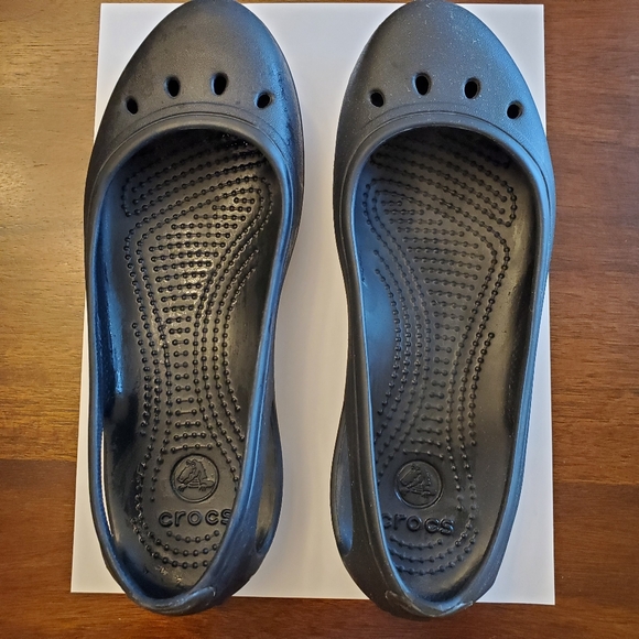 Crocs Kadee Black Ballet Flats - Picture 1 of 4